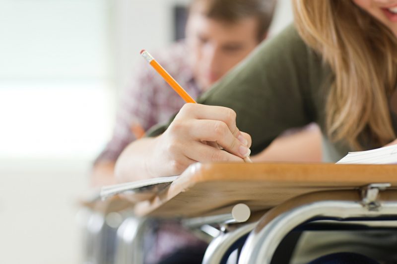 Female Teenager Writing 