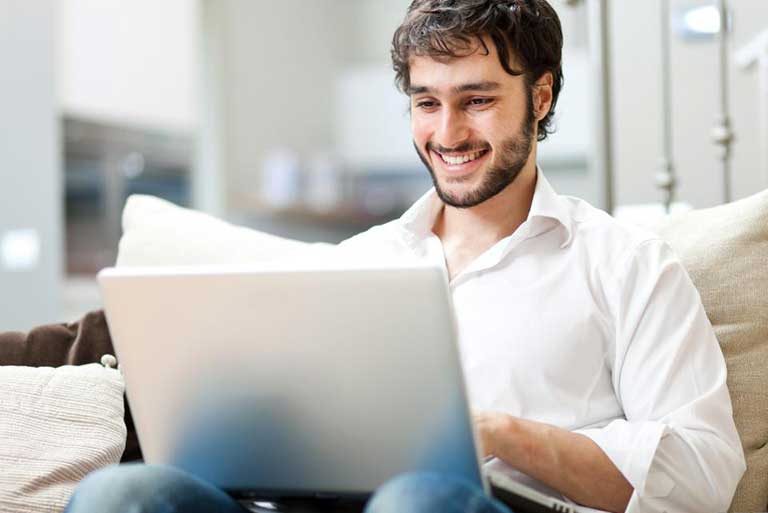 Man Using Laptop Image