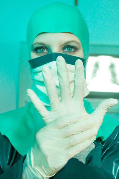 Women Wearing Latex Surgeon Costume