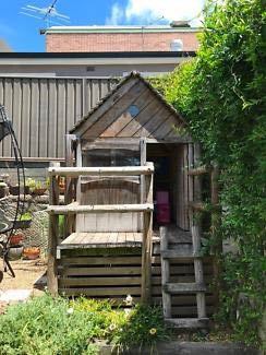 An outdoor cubby house