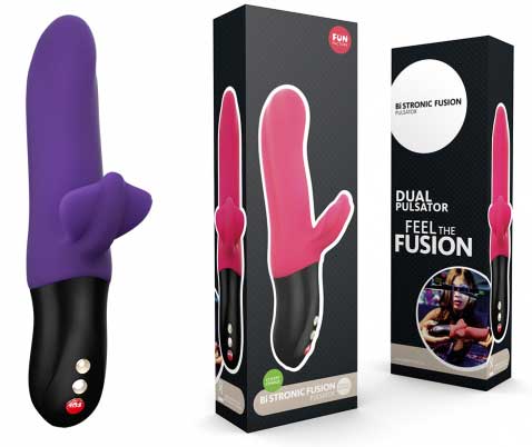 Rabbit vibrator that thrusts