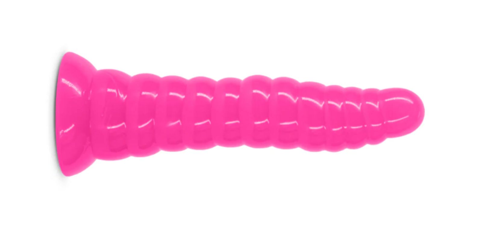 Glow-in-the-dark dildo with realistic shape and strong suction base