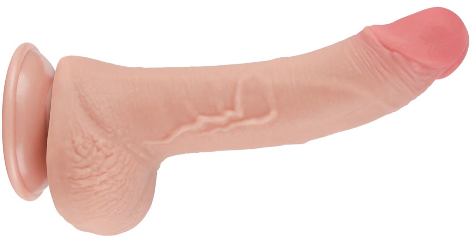 7-inch dual-layer dildo with soft outer skin and realistic detailing